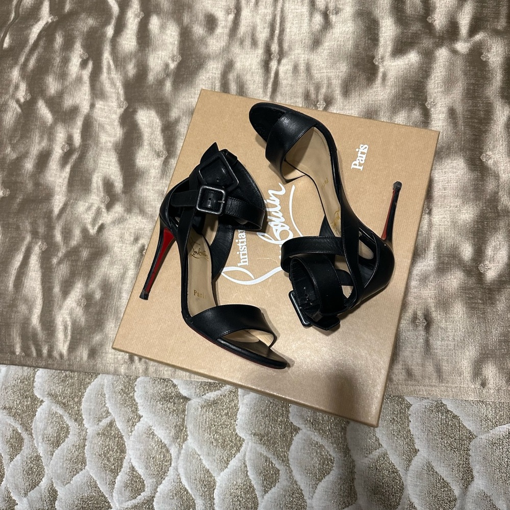 Christian Louboutin Multipot 100 Kid black sz 35.5 - Picture 4 of 12